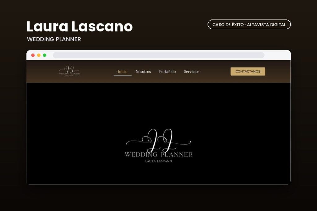 Página web de Laura Lascano Wedding Planner diseñada por Altavista Digital