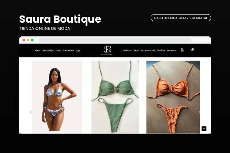 Página web de Saura Boutique diseñada por Altavista Digital