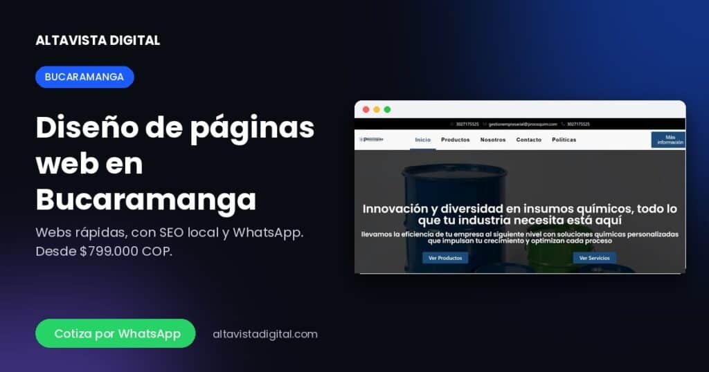 Diseño de páginas web en Bucaramanga — Altavista Digital