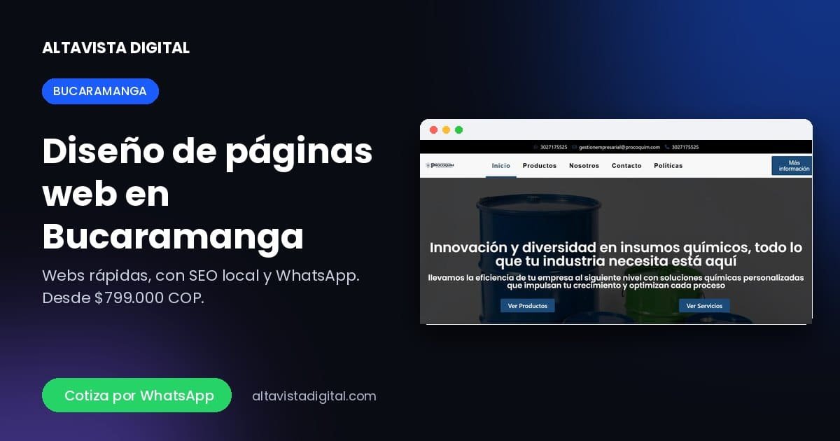 Diseño de páginas web en Bucaramanga — Altavista Digital
