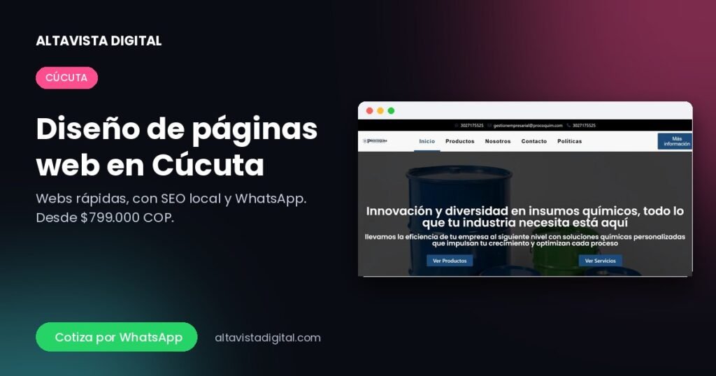 Diseño de páginas web en Cúcuta — Altavista Digital