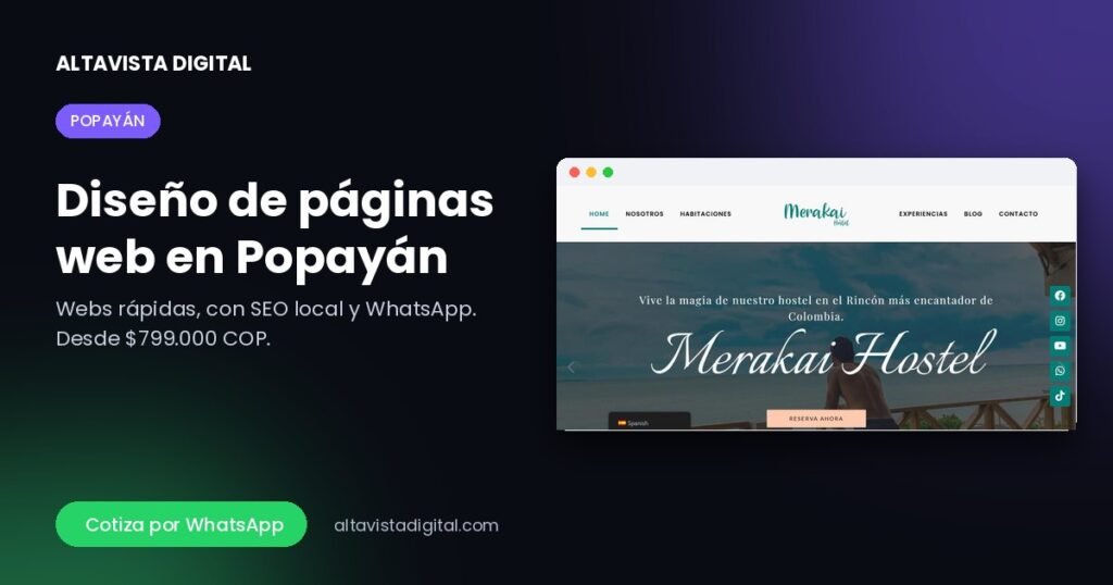 Diseño de páginas web en Popayán — Altavista Digital