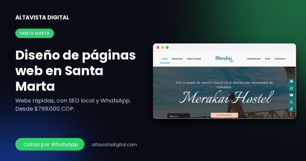 Diseño de páginas web en Santa Marta — Altavista Digital