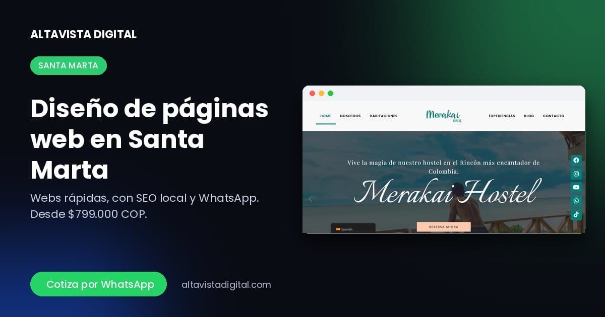 Diseño de páginas web en Santa Marta — Altavista Digital