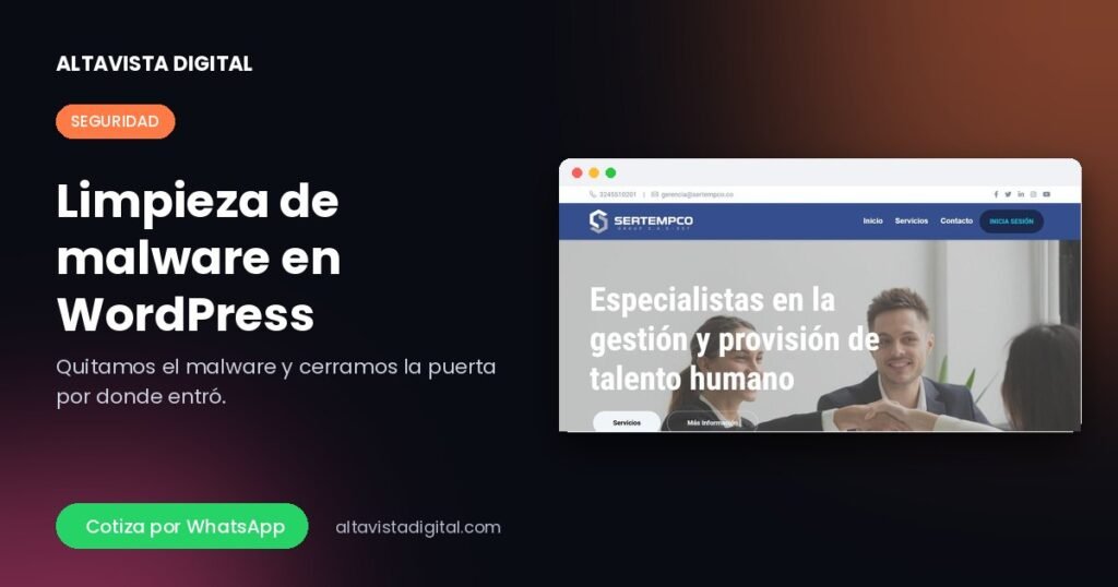 Limpieza de malware en WordPress — Altavista Digital