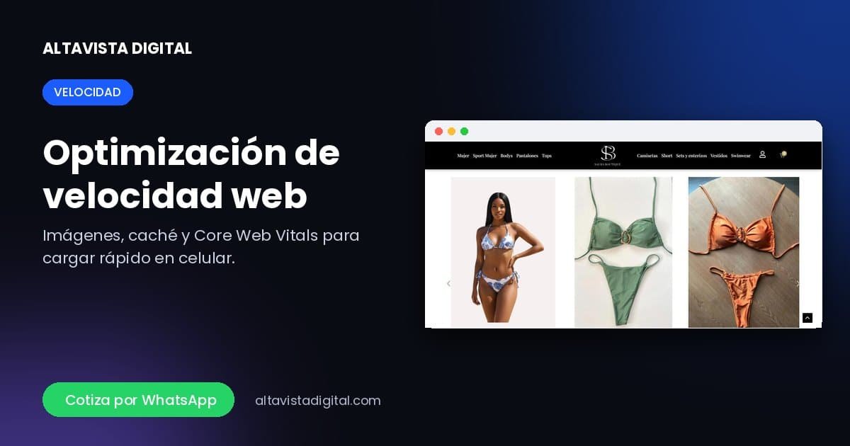 Optimización de velocidad web — Altavista Digital