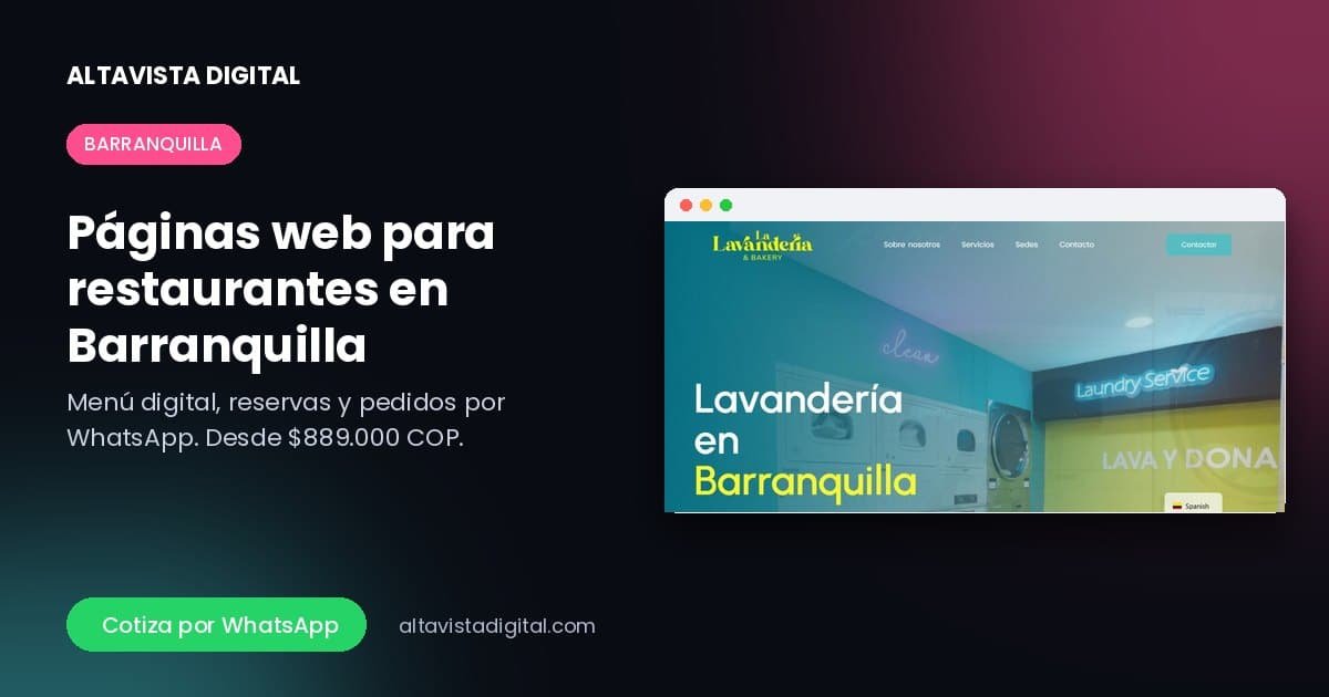 Páginas web para restaurantes en Barranquilla — Altavista Digital