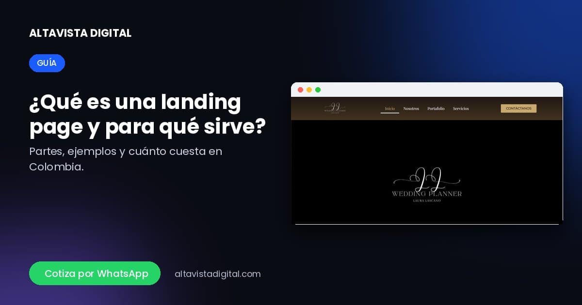 Qué es una landing page — Altavista Digital